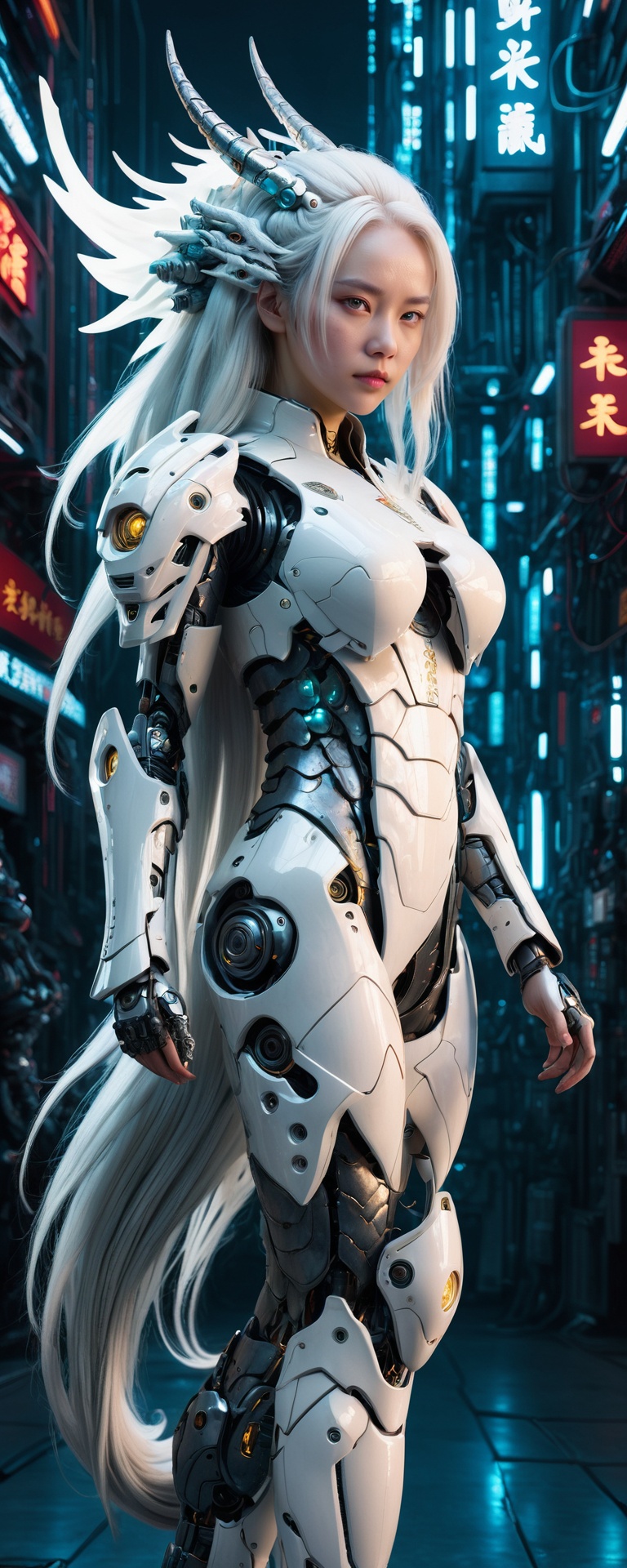 Full body,  outer_space,  robot female on Tensor.Art