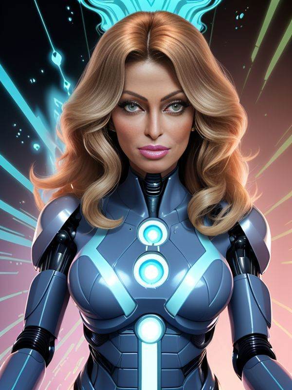 [Aly Michalka|Farrah Fawcett]((cybernetics Elemental)) on Tensor.Art