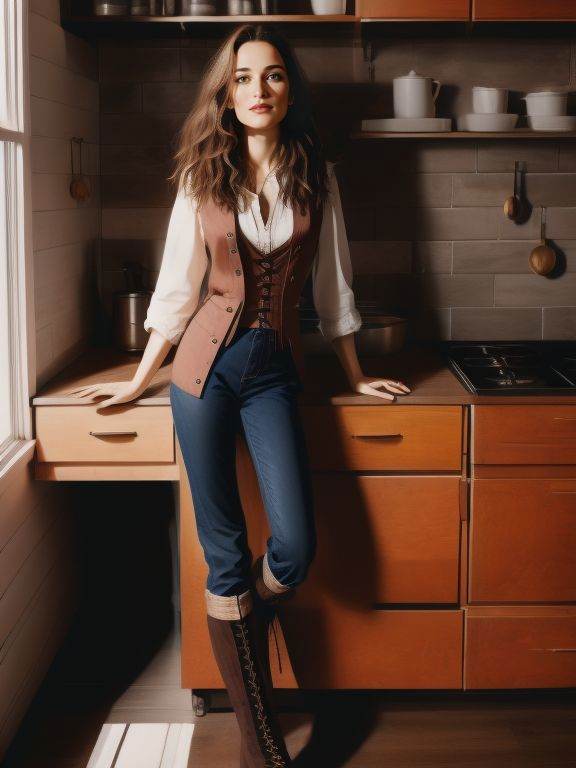 portrait of [Zabou Breitman| Leelee Sobieski],  ****** chic,  cotton shirt on Tensor.Art