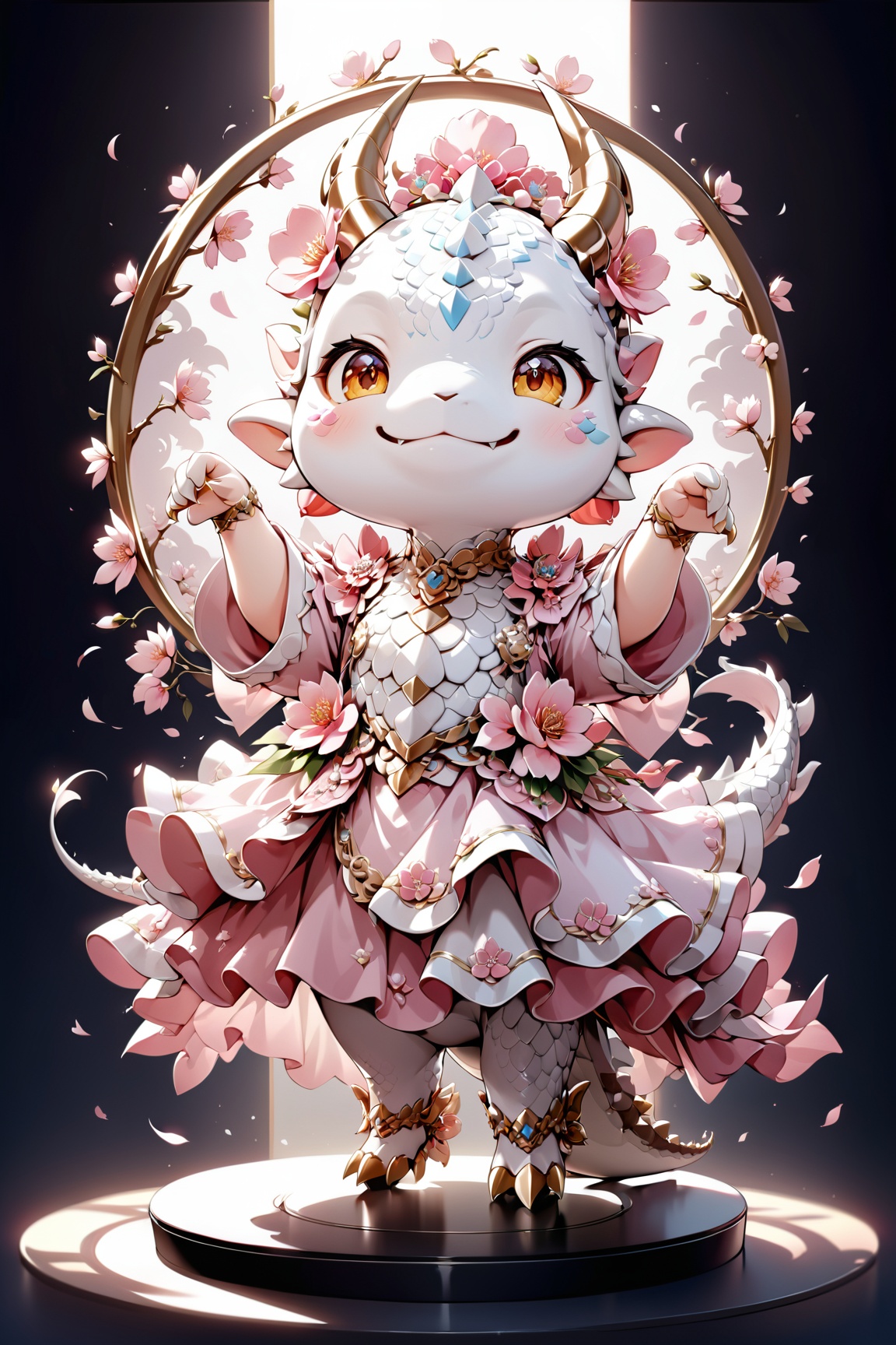 portrait of cute dragon,  (dancing pose),  high quality on Tensor.Art