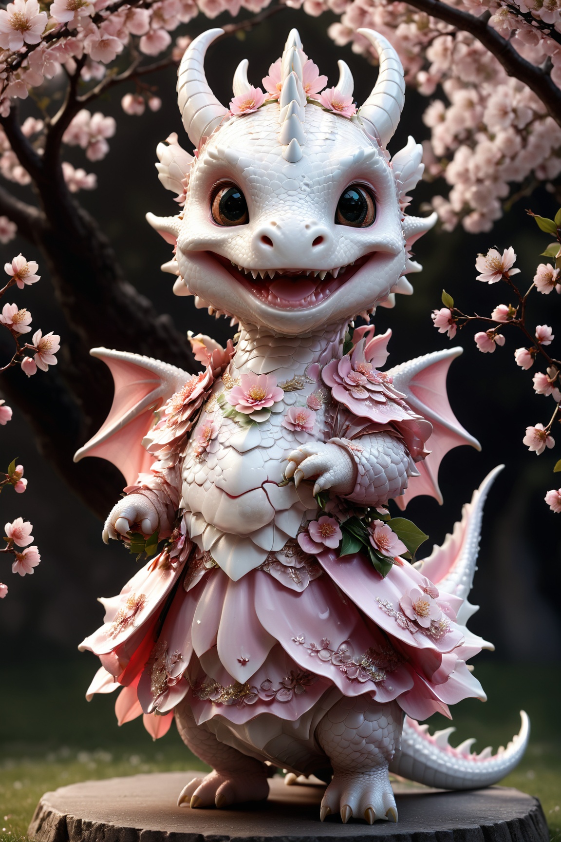photorealistic portrait of cute dragon,  (dancing pose),  high quality on Tensor.Art
