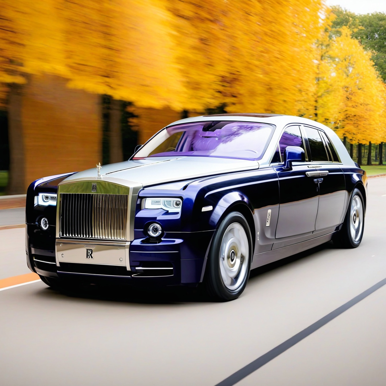 (Rolls-Royce Phantom),  wide shot,  art_booster on Tensor.Art