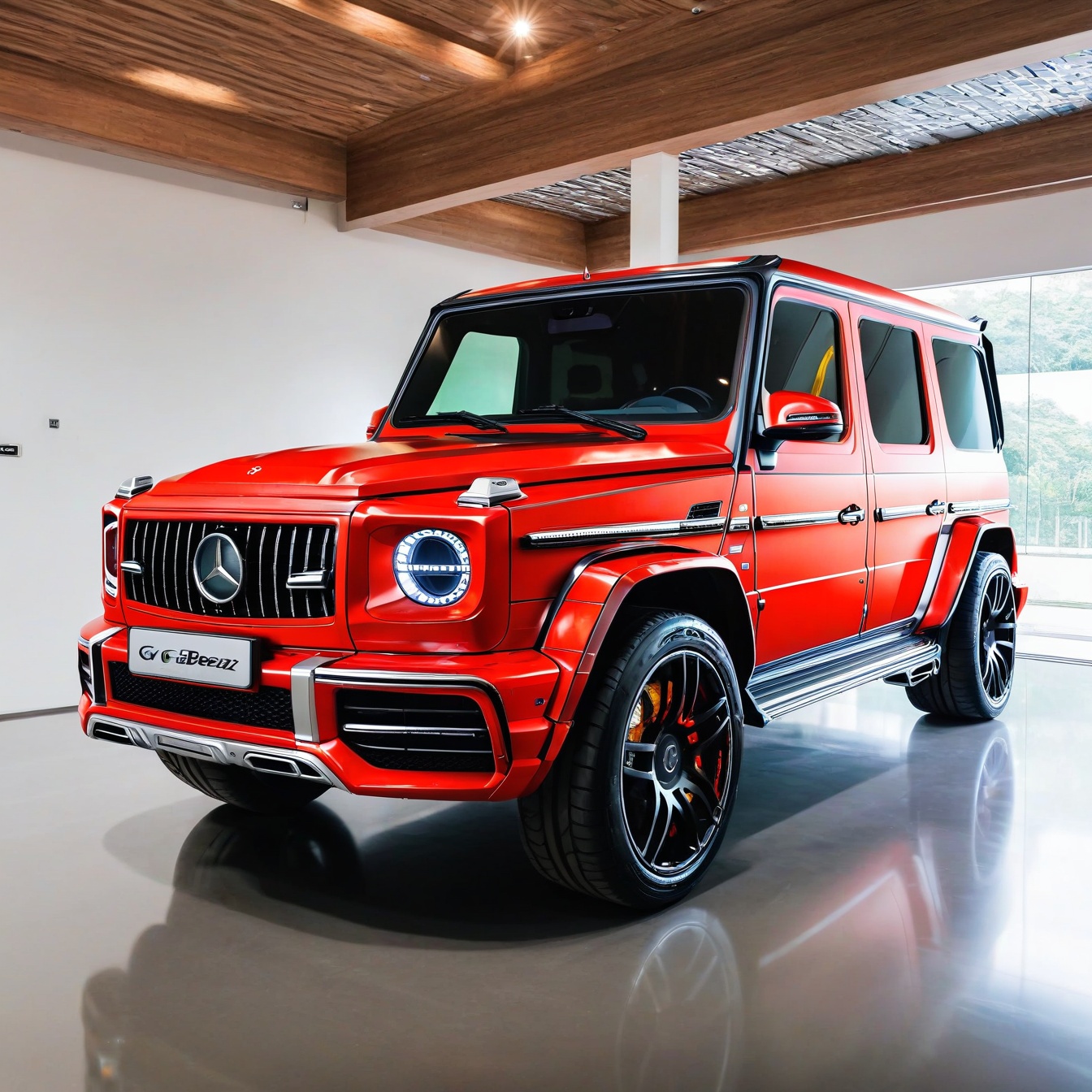 (Mercedes-Benz G 63 AMG),  wide shot,  art_booster by H on Tensor.Art