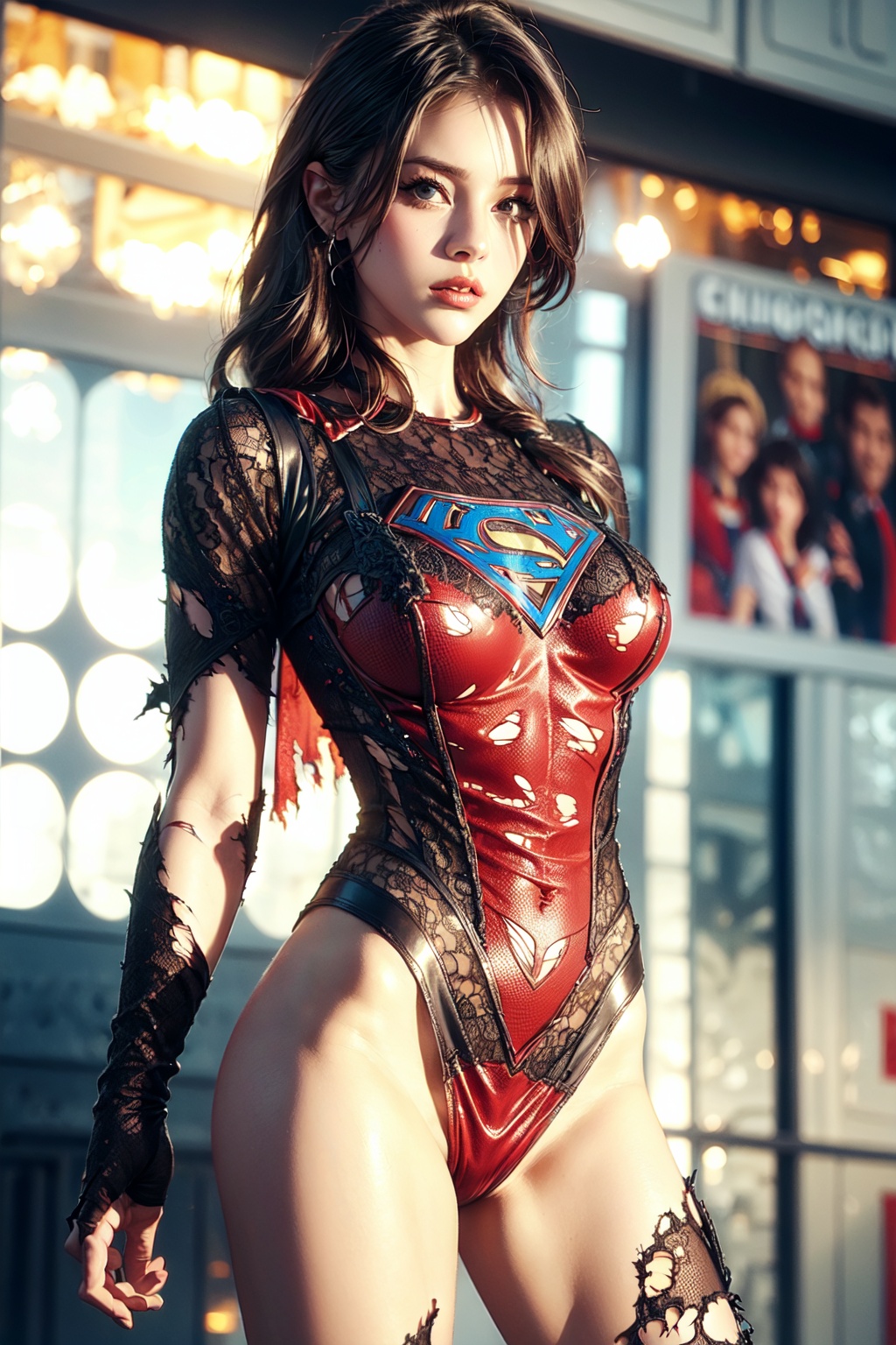 lace_trim,  |supergirl|,  body_suit on Tensor.Art
