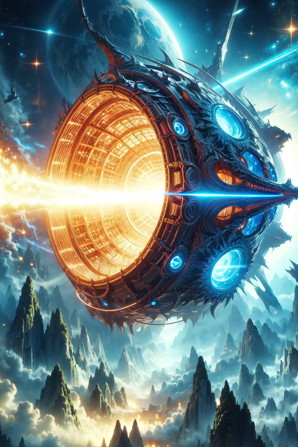 spaceship ,  galaxy ,  openmouth on Tensor.Art