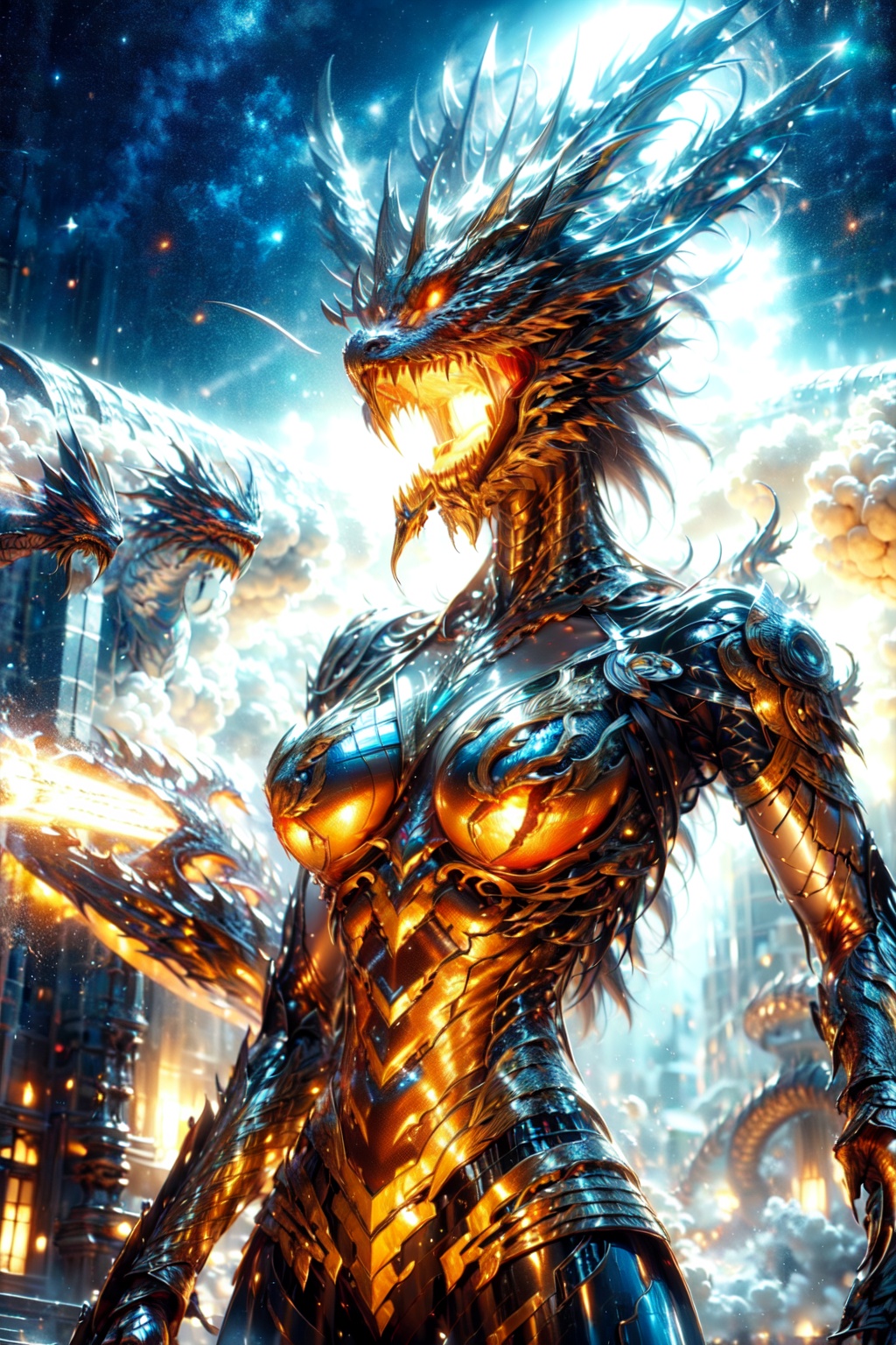 (iron woman),  dragon head,  spaceship on Tensor.Art