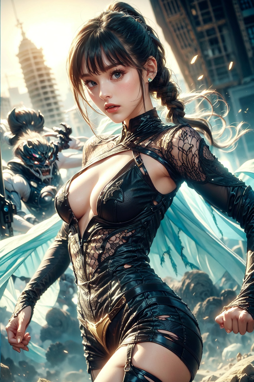 lace_trim,  |supergirl|,  body_suit on Tensor.Art