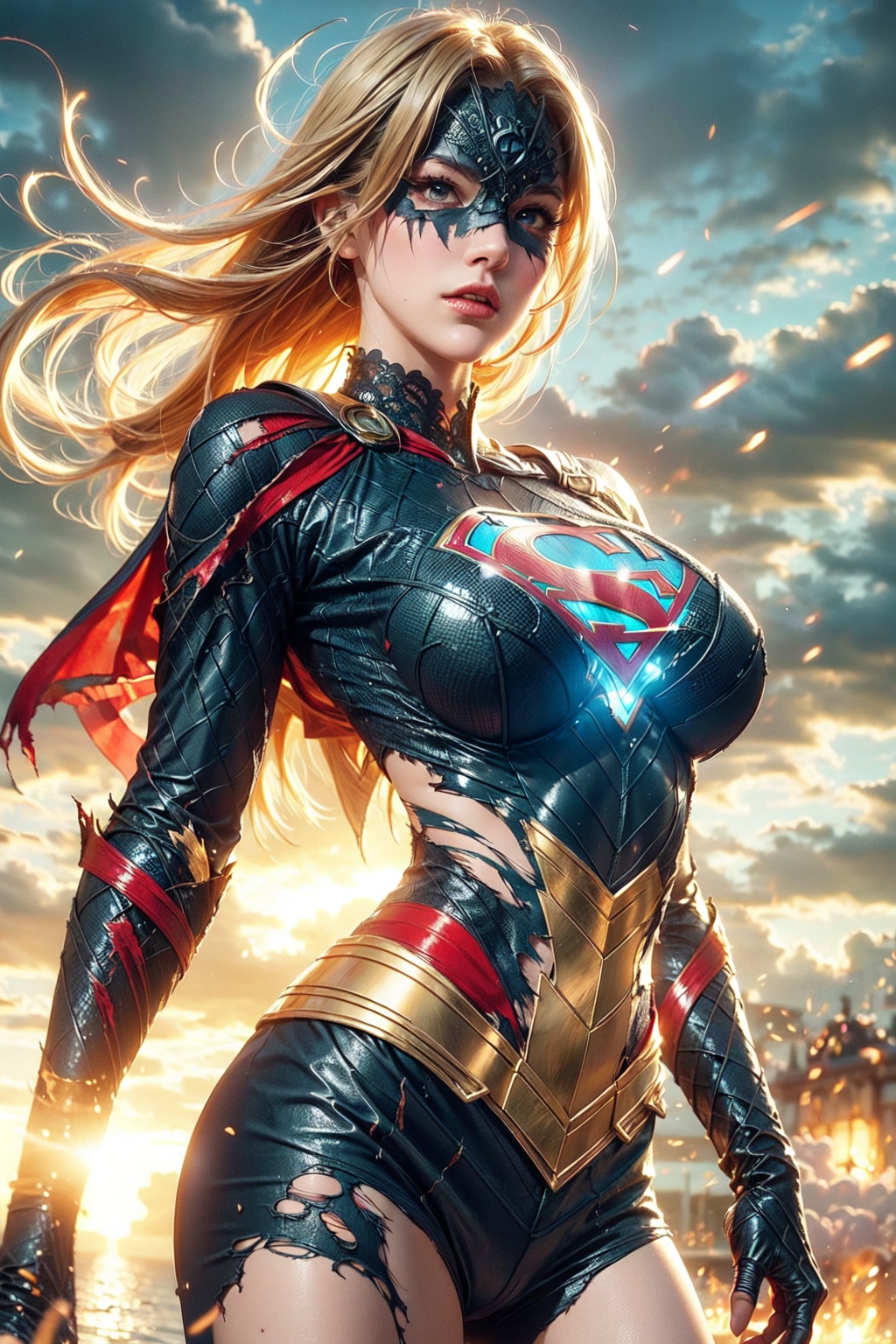 lace_trim,  |supergirl|,  body_suit on Tensor.Art