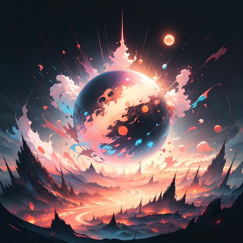 the energy flow of the universe that starts from a sphere like a black hole,  glowing,  galaxy energy flow by nocor1i8 on...