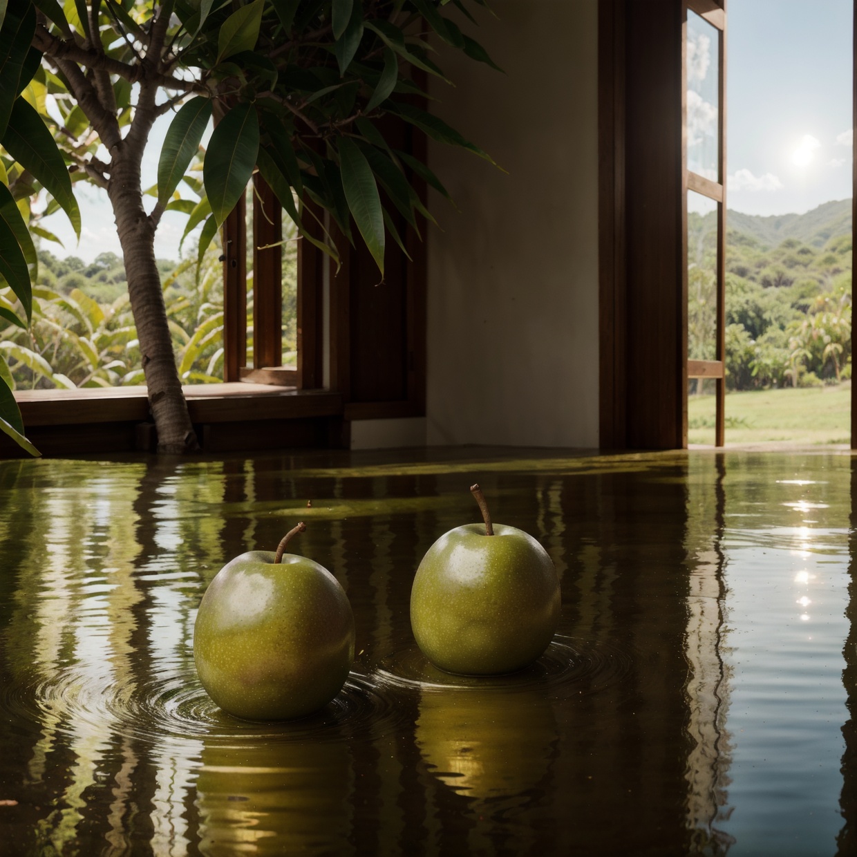 Wallpaper,  Mango Season,  Green Plum Tree on Tensor.Art