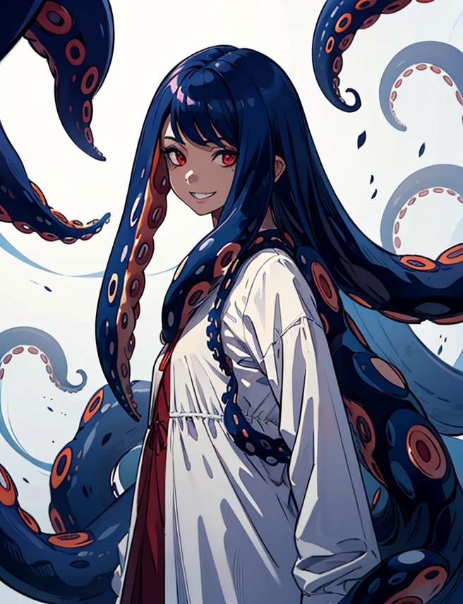 solo,  long hair,  looking at viewer on Tensor.Art