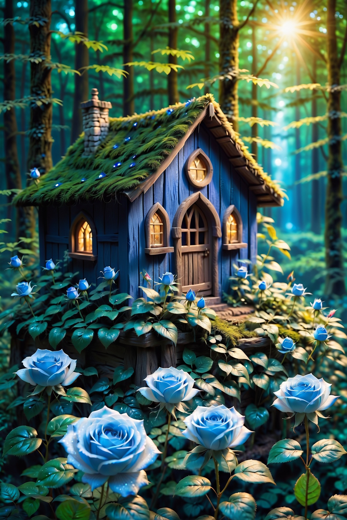 In a distant village whose beauty is enchanting. There,  in the depths of the enchanted forest,  there is an imaginary blu...