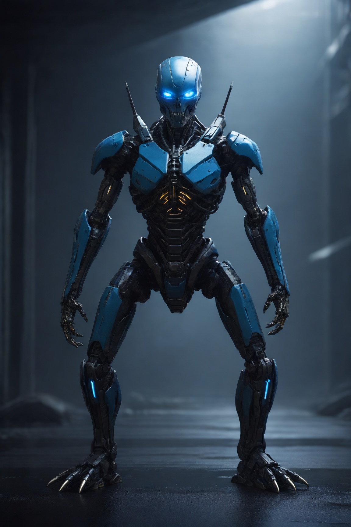Full body giant cyborg extra-terrestrial colorfull goblin eva_of_evangelion of indescribable horror,  japanese gundam evan...