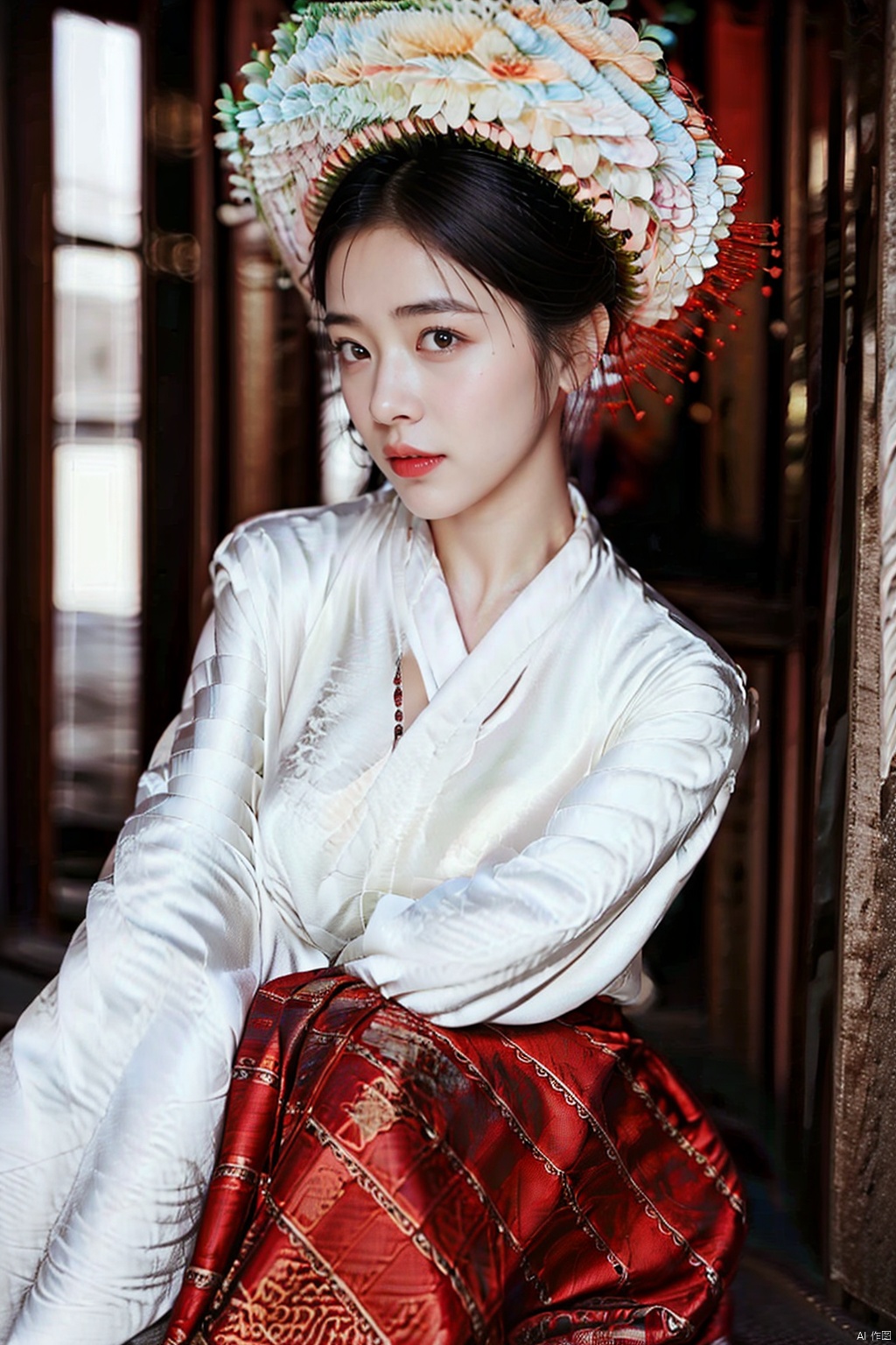(masterpiece,best quality:1.5), ultra realistic,1girl, long hair, straight hair, portrait, mysterious forest, firefly, bokeh, mysterious, night, sky, cloud, hanfu