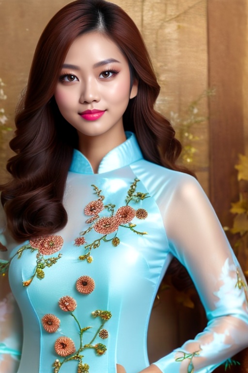 girl,  pattern,  Vietnamese Women on Tensor.Art