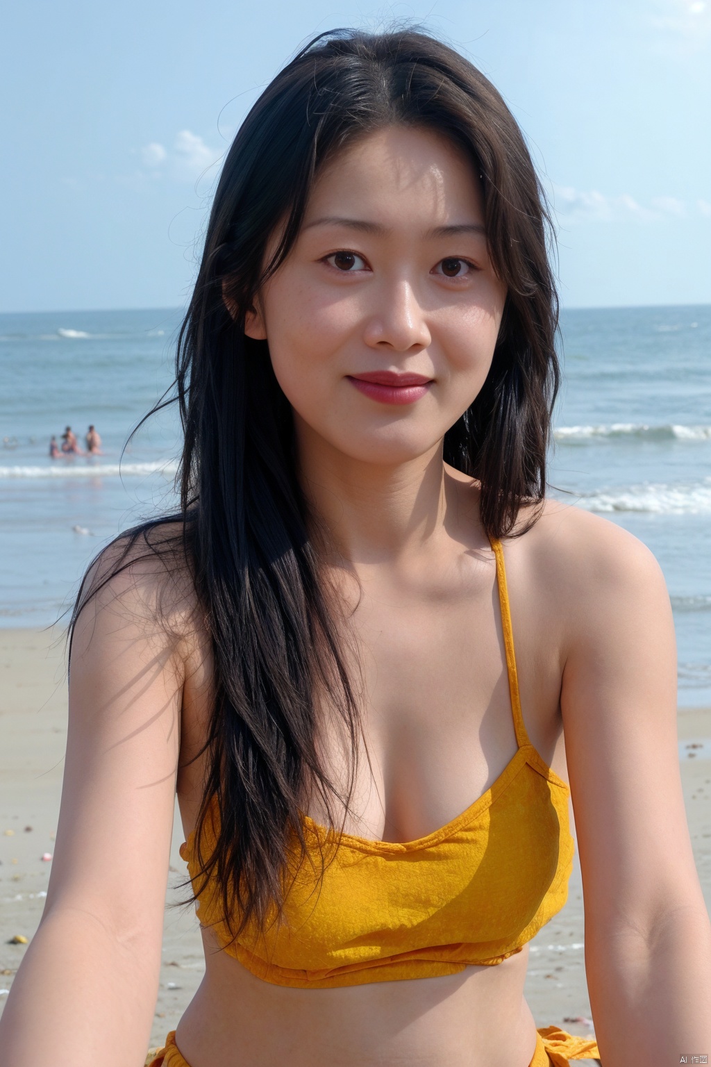 1girl,  Halter tops,  selfie on Tensor.Art