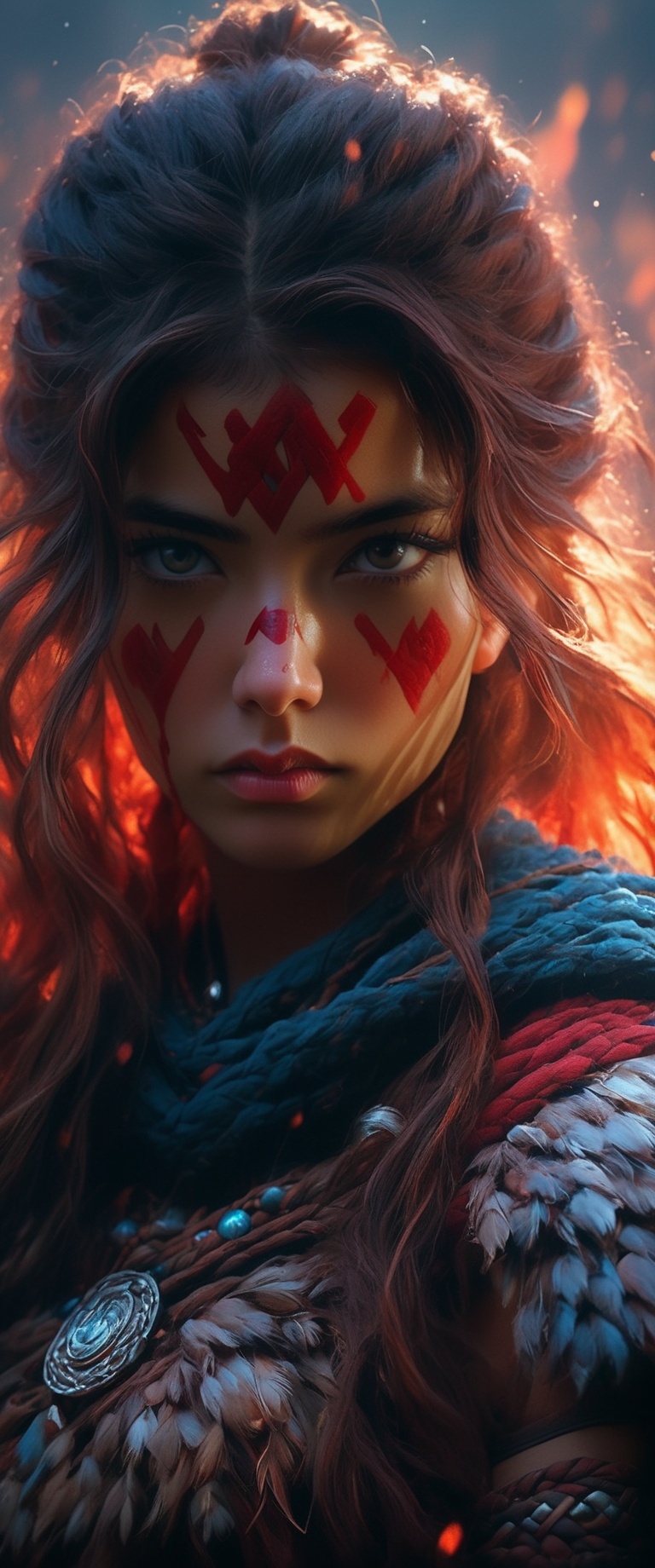 A stunning intricate full color portrait of as (viking warrior),  (barbarian),  epic character composition on Tensor.Art