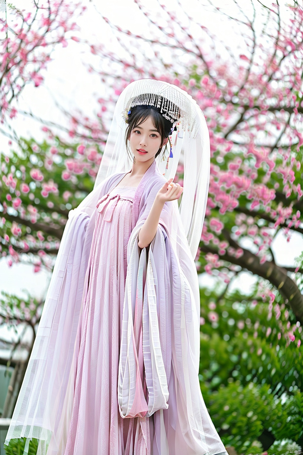 (global illumination, reality,ray tracing, HDR, unreal rendering, reasonable design, high detail, masterpiece,best quality, ultra high definition, movie lighting),
1girl,outdoor,looking_at_viewer,side_blunt_bangs,china_dress,chinese_style,big breasts,pose,solo,1girl,black hair,black eyes,  (picture-perfect face), hanfu