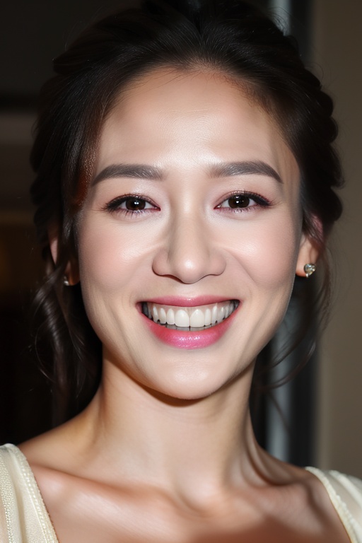 PHOTOREALISTIC,REALISTIC,masterpiece,best quality,highres,ultra detailed,8k,1woman,portrait,(strobe lighting:1.5),looking at viewer, makeup,grin,teeth,hotel room, <lora:chenqiaoen_alexnsfw3.0:0.6>,chenqiaoen,