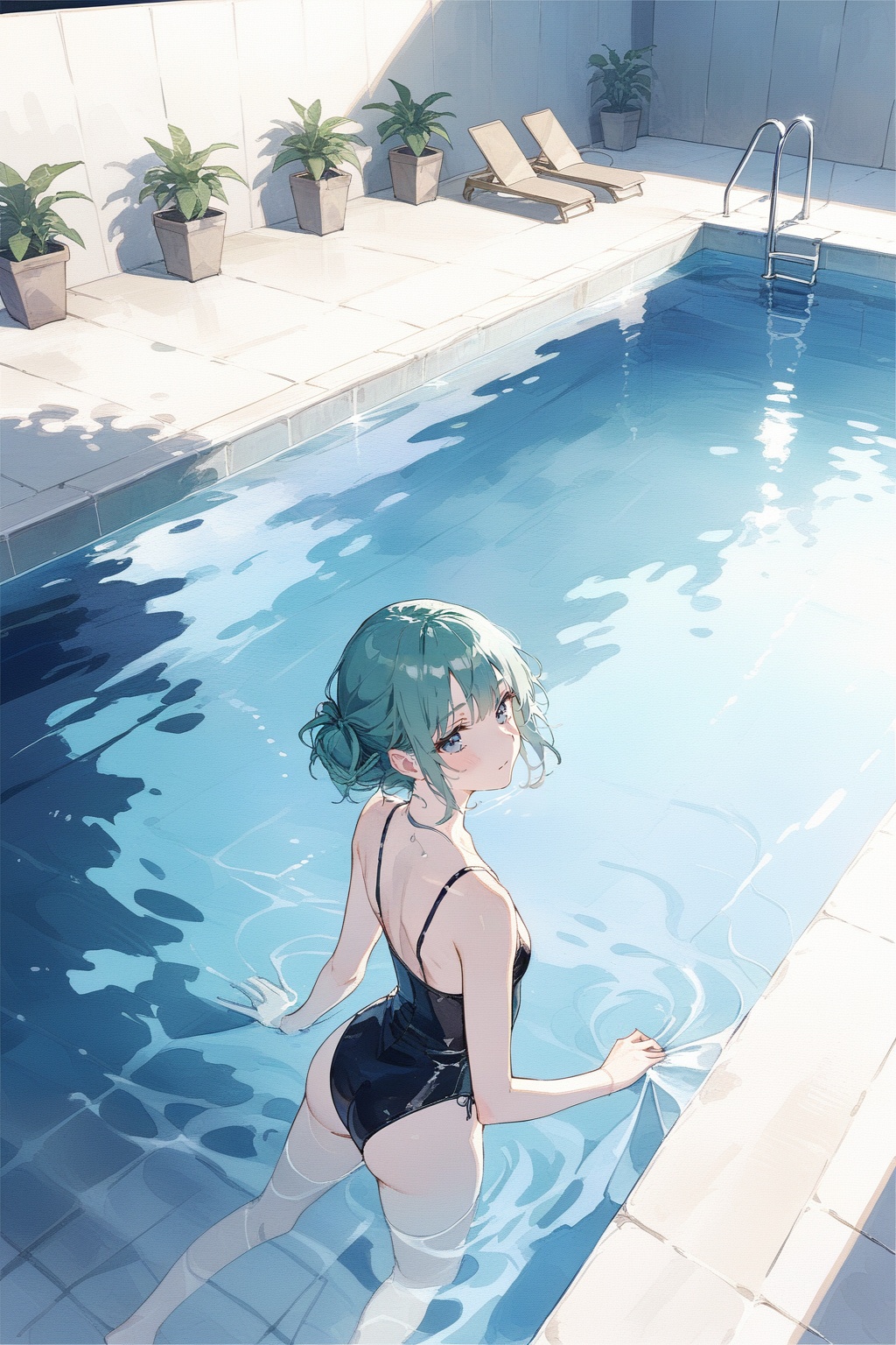 empty rei no pool,  masterpiece,  best quality on Tensor.Art