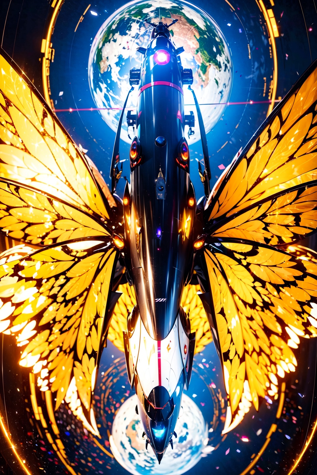 insect ,  |(spaceship)|,  wings on Tensor.Art