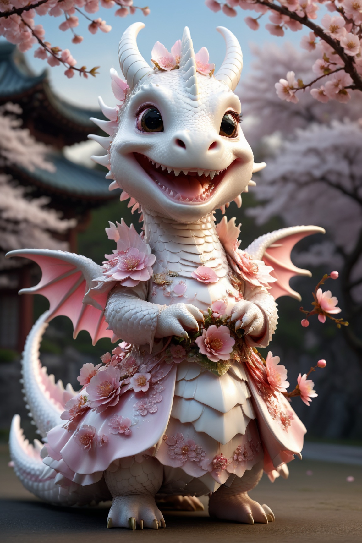 portrait of cute dragon,  (dynamic pose),  high quality on Tensor.Art