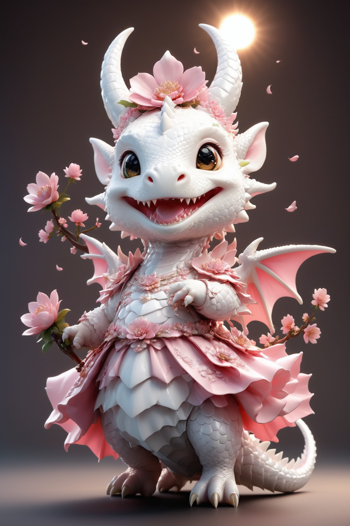 portrait of cute dragon,  (dynamic pose),  high quality on Tensor.Art