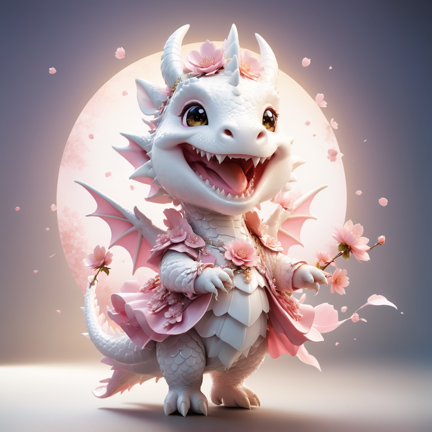 portrait of cute dragon,  (dynamic pose),  high quality on Tensor.Art