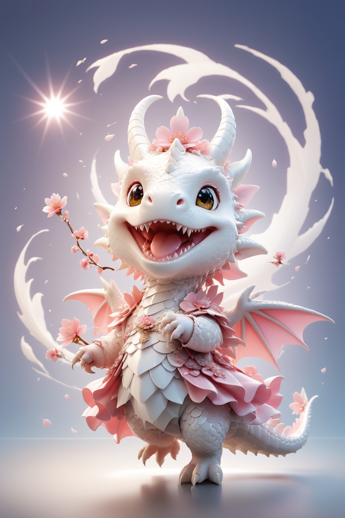 portrait of cute dragon,  (dynamic pose),  high quality on Tensor.Art
