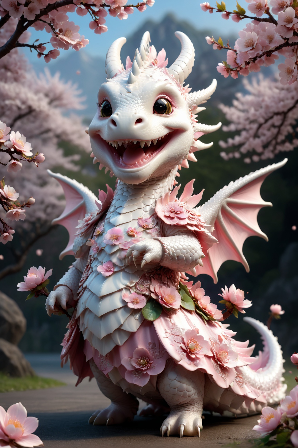 portrait of cute dragon,  (dynamic pose),  high quality on Tensor.Art