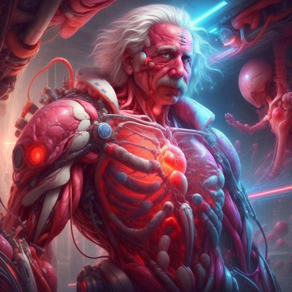 <lora:add_detail:0.8>,  <lora:VascularTech-20:0.85>, VascularTech, scifi, inner glow, bones , man , Albert Einstein, <lora:Albert Einstein:0.8> , scientist coat,