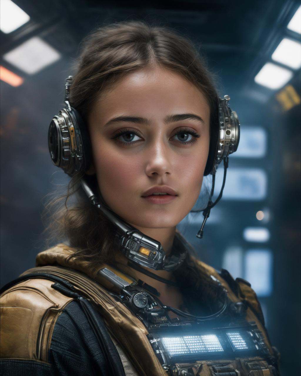 ella_purnell,  ,  Female astronaut in space on Tensor.Art