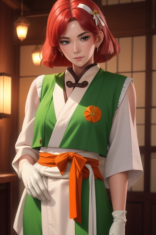 Yukina is a beautiful 20 year old woman. She has an muscular build,  with a white complexion. She wears a short neck-lengt...
