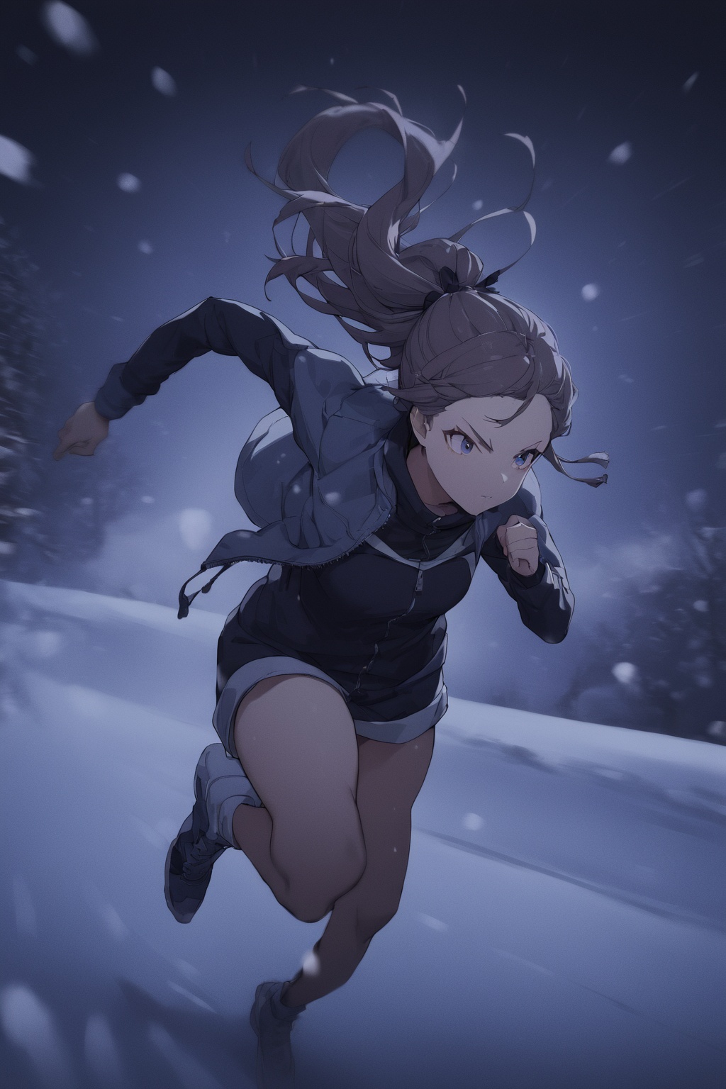 1girl,  ,  running on Tensor.Art