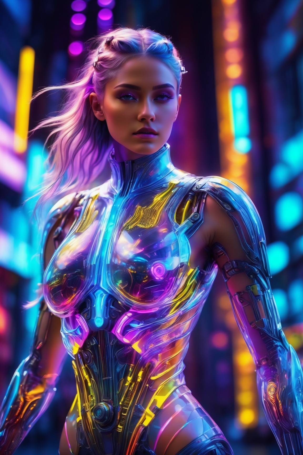 ultra-detailed,  ,  cyborg woman on Tensor.Art