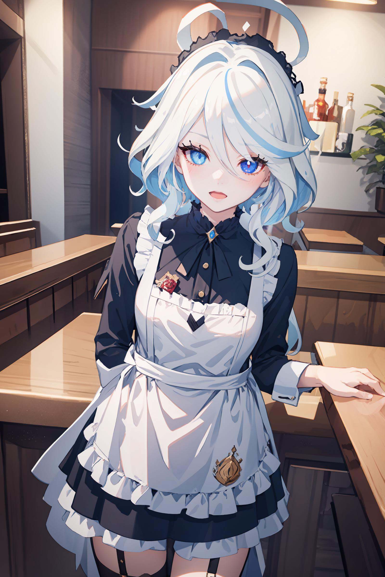 1girl,  furina \(genshin impact\),  heterochromia on Tensor.Art