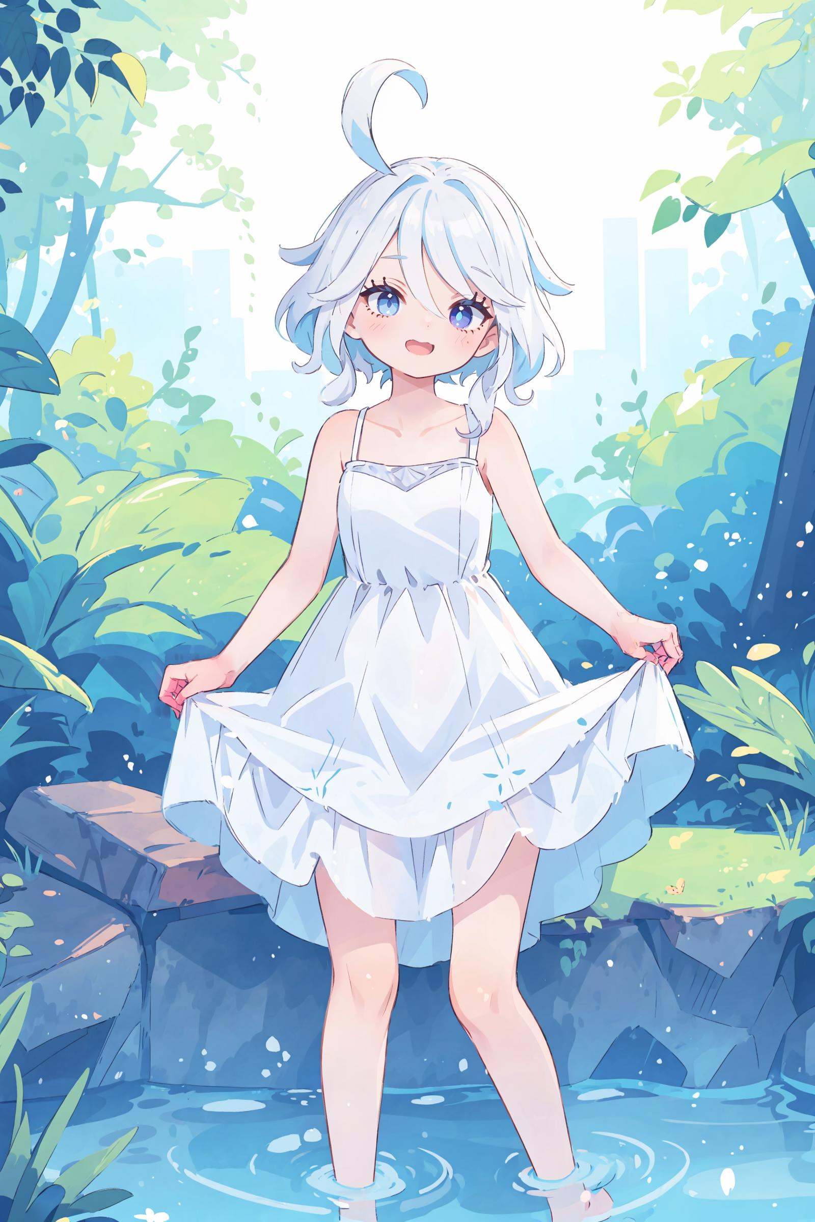 1girl,  furina \(genshin impact\),  heterochromia on Tensor.Art