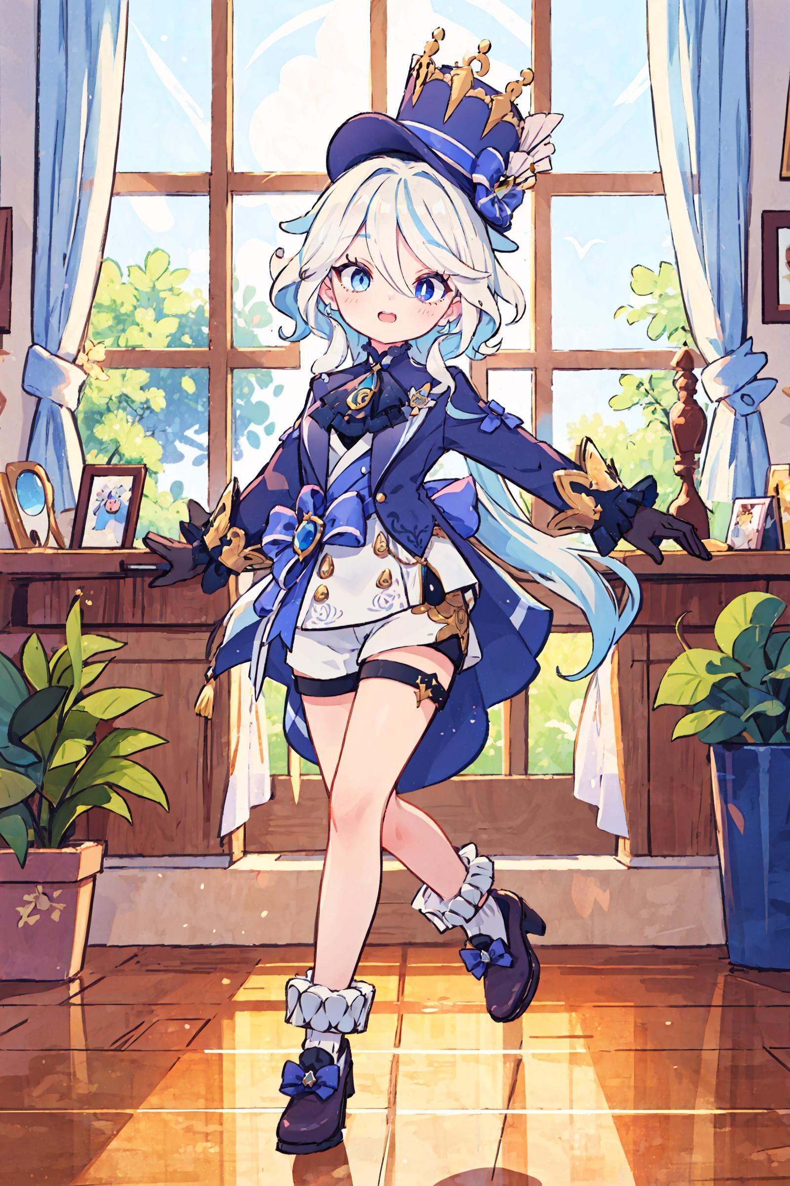 1girl,  furina \(genshin impact\),  heterochromia on Tensor.Art