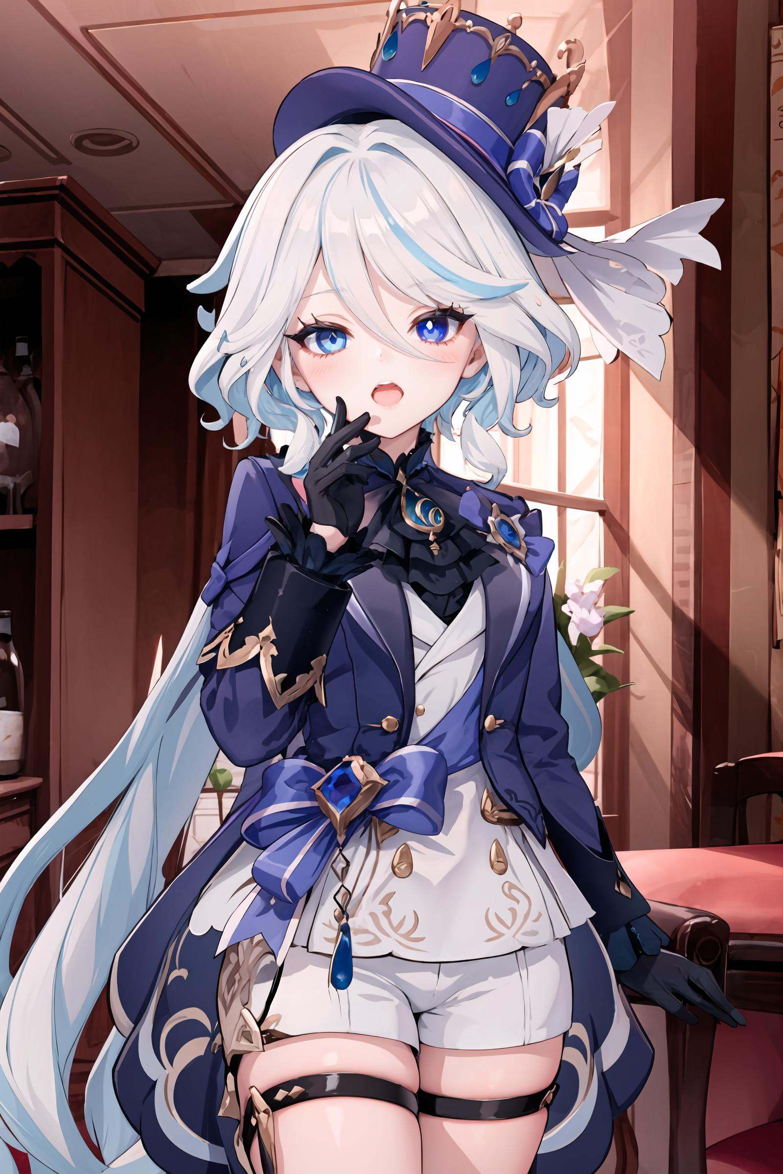 1girl,  furina \(genshin impact\),  heterochromia on Tensor.Art