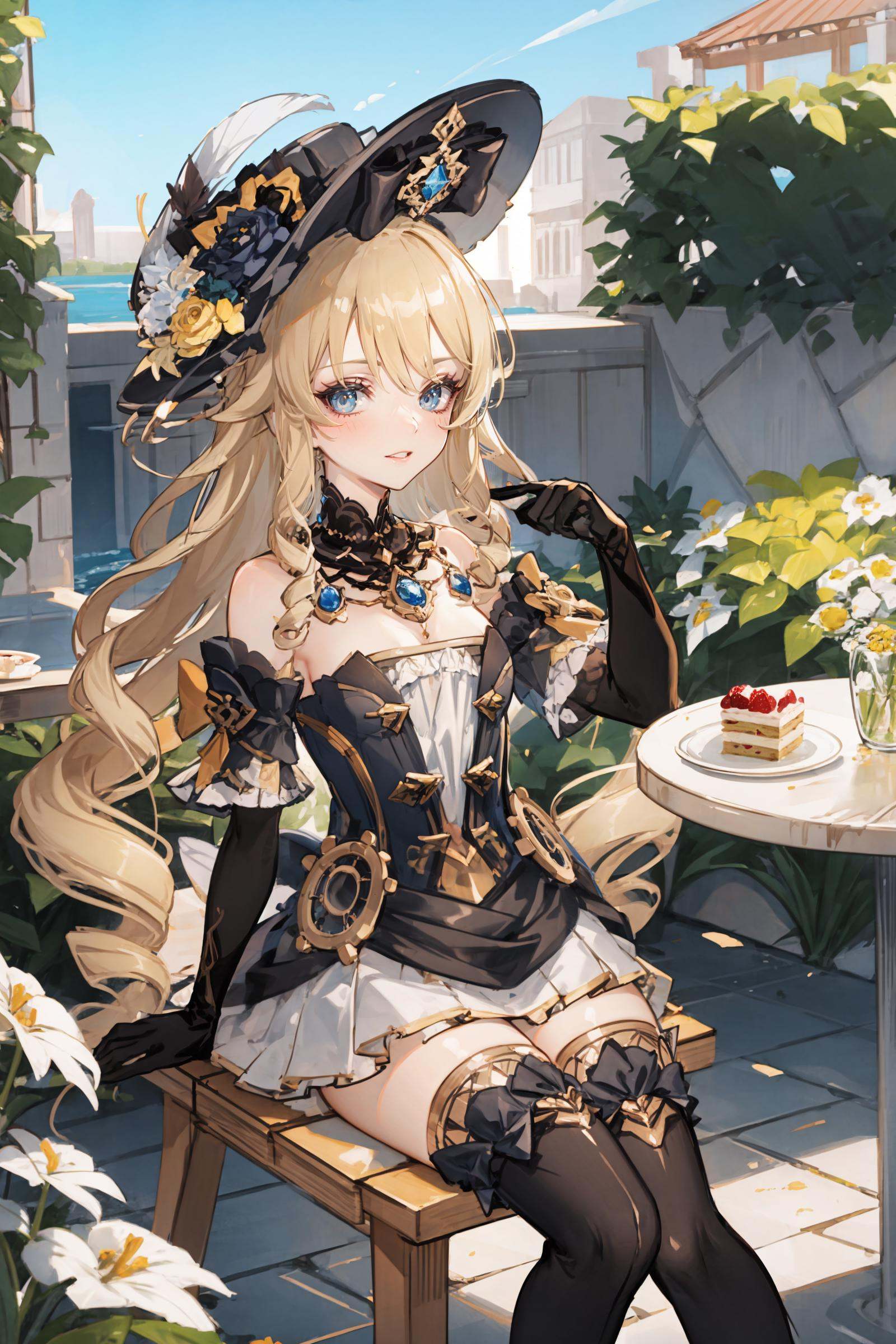 1girl,  navia \(genshin impact\),  hat on Tensor.Art