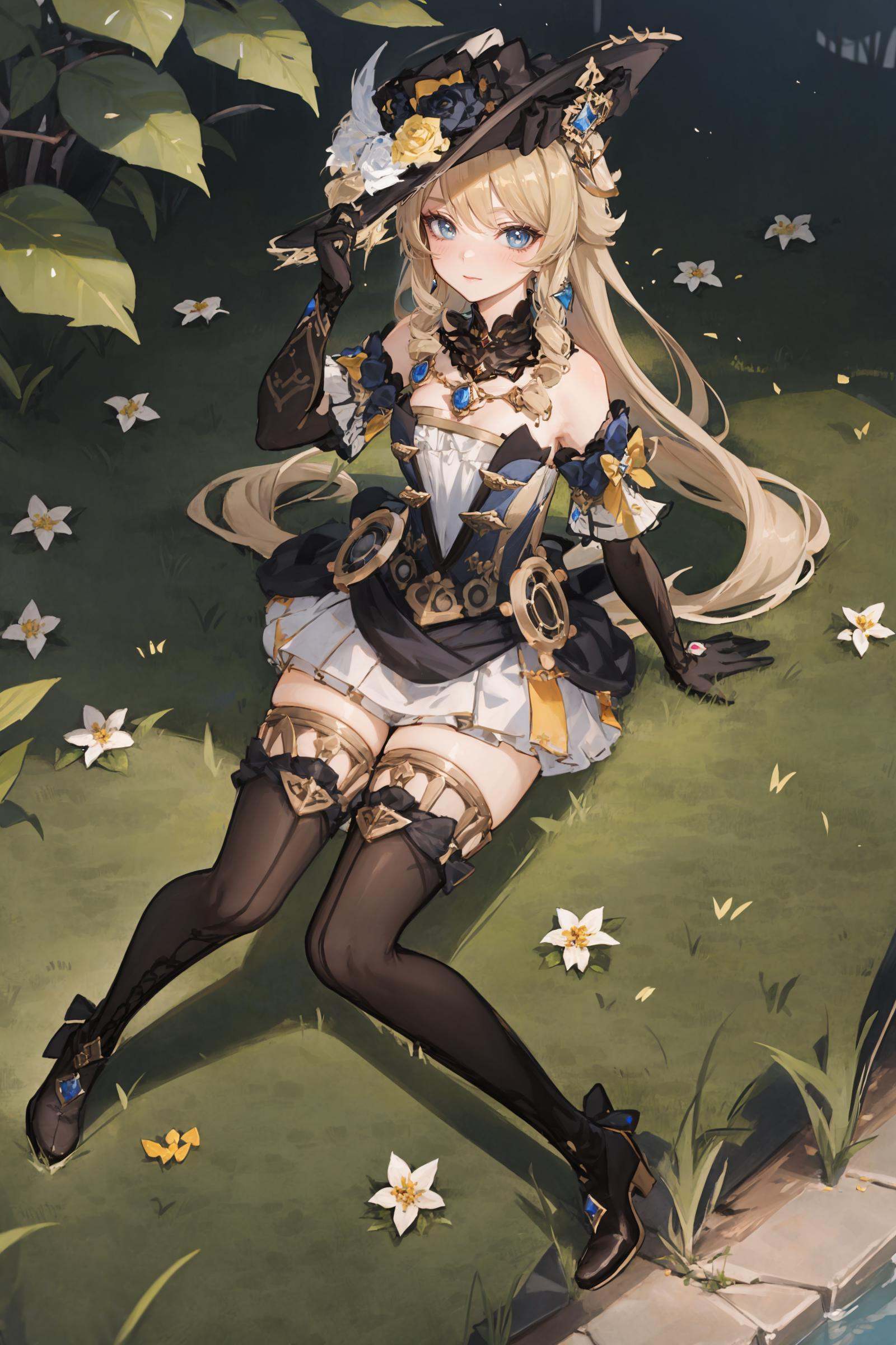 1girl,  navia \(genshin impact\),  hat on Tensor.Art