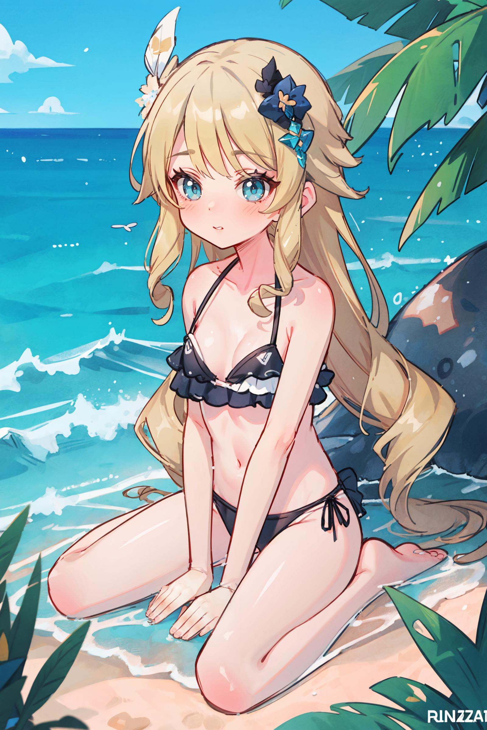 1girl,  navia \(genshin impact\),  bikini on Tensor.Art