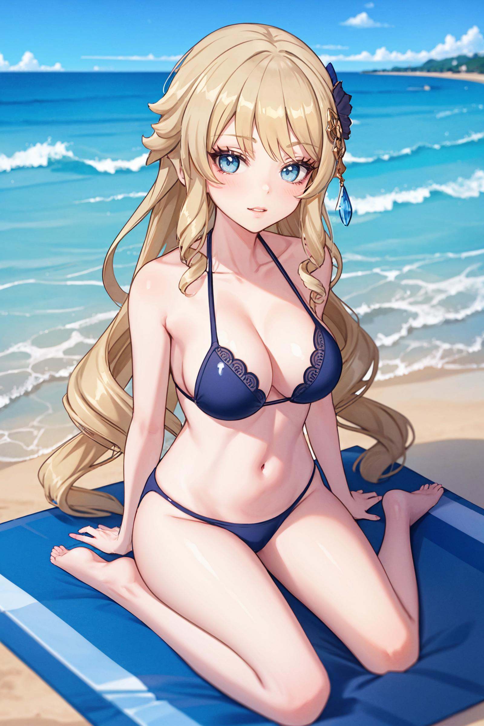 1girl,  navia \(genshin impact\),  bikini on Tensor.Art
