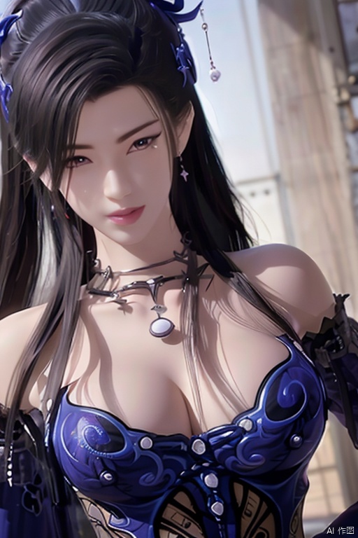  (RAW photo:1.2), (photorealistic:1.4),(intricate details:1.2),(masterpiece:1.3),(best quality:1.4), (ultra highres:1.2),1girl,jewelry, earrings, solo, pointy_ears, necklace, chang,hime cut,long sleeves