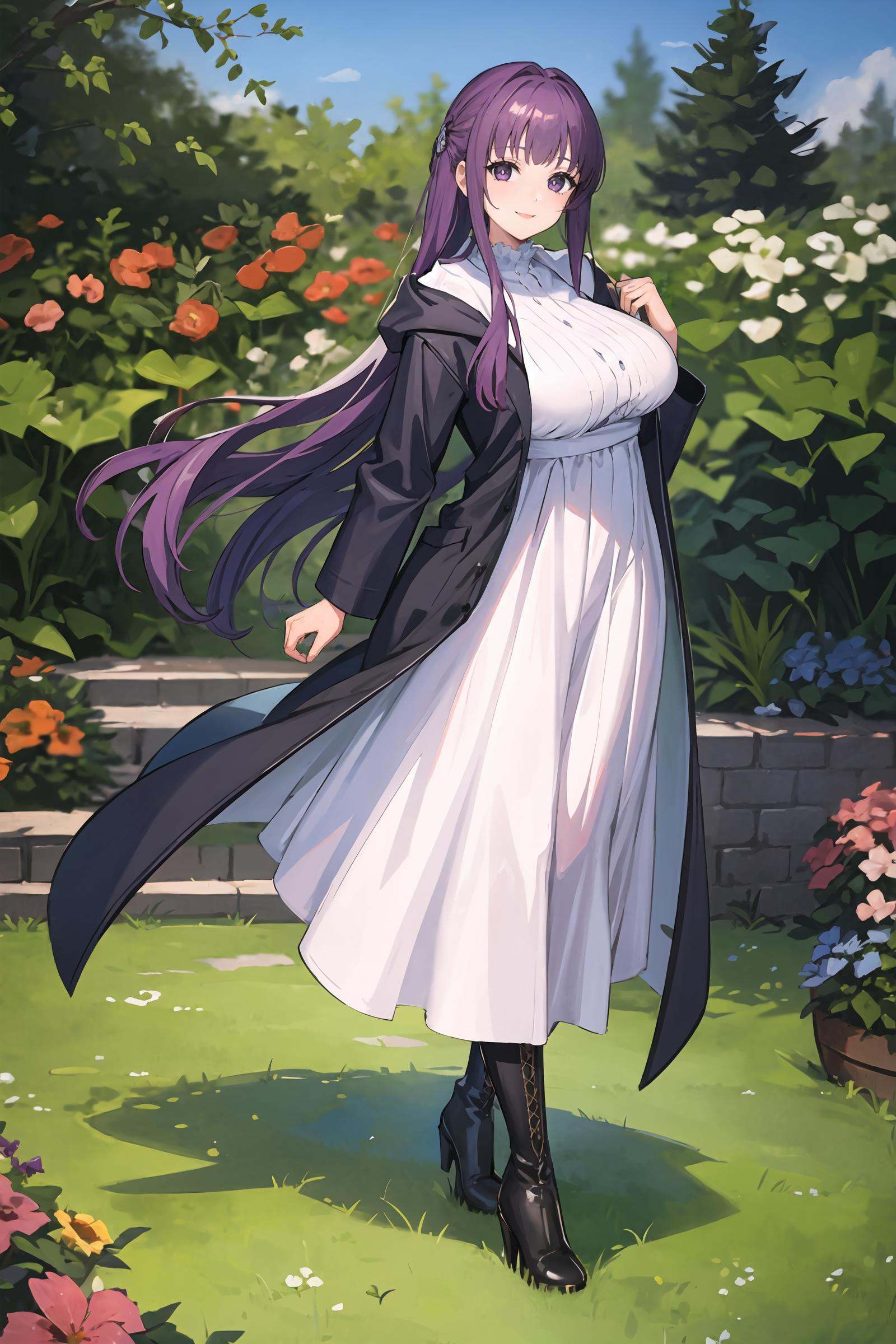 1girl,  fern (sousou no frieren),  solo on Tensor.Art