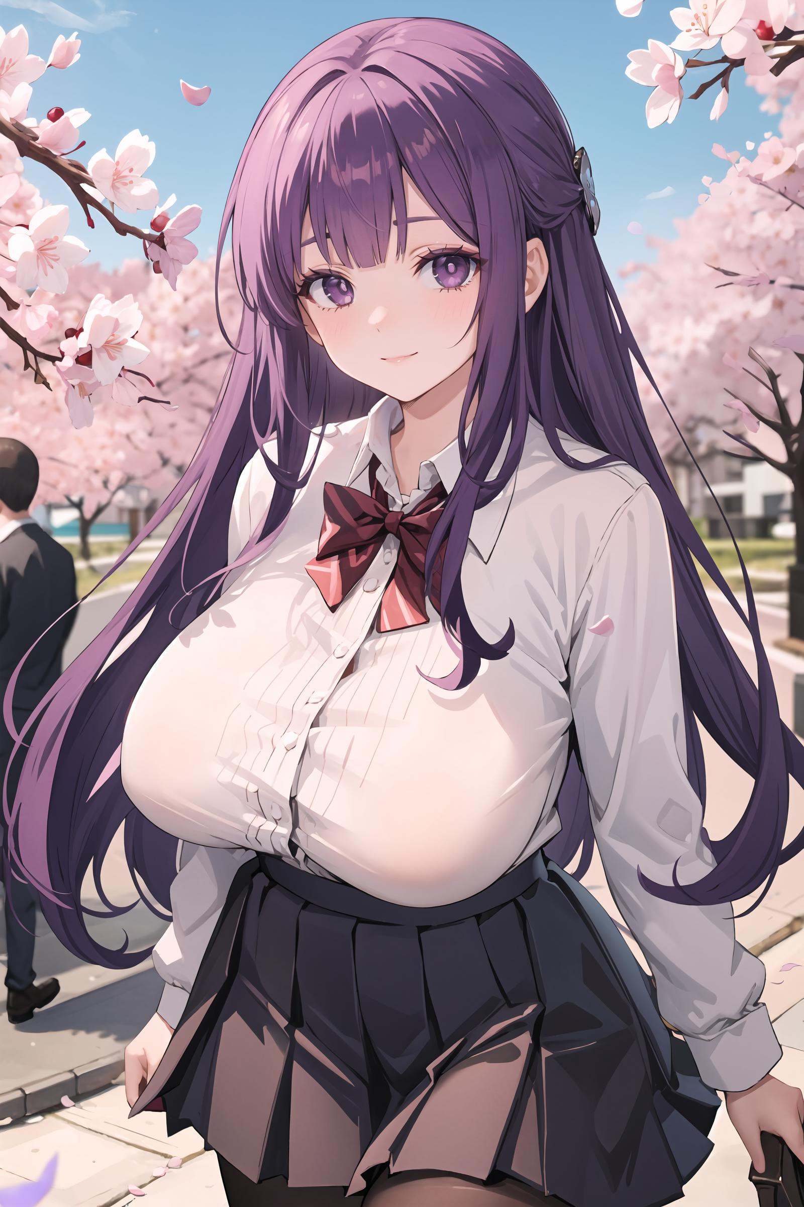 1girl,  fern (sousou no frieren),  solo on Tensor.Art