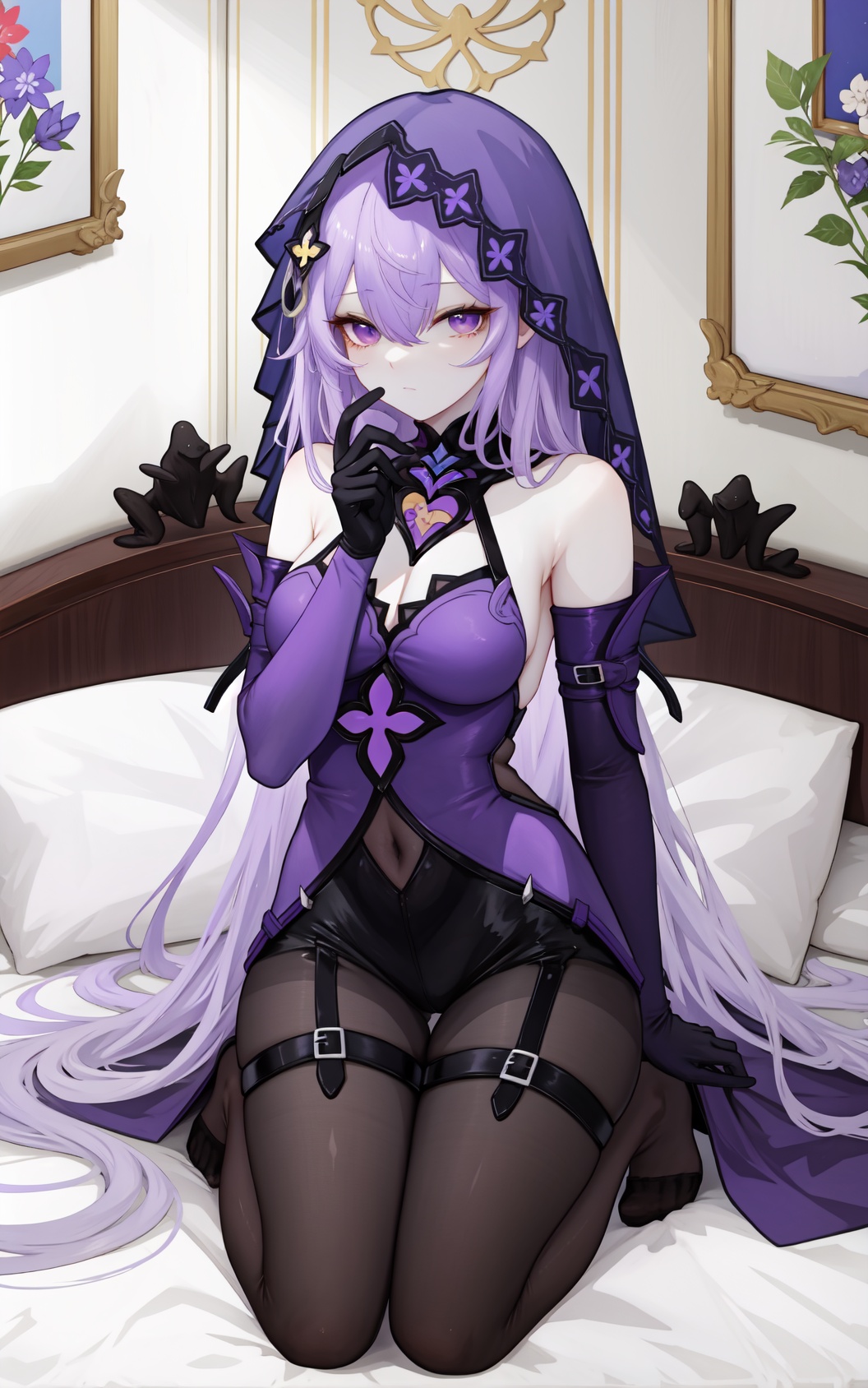 heitiane,  long hair,  gloves on Tensor.Art