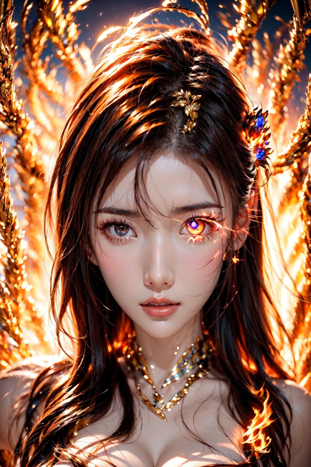 wife ,  glowing eye,  fire eye on Tensor.Art
