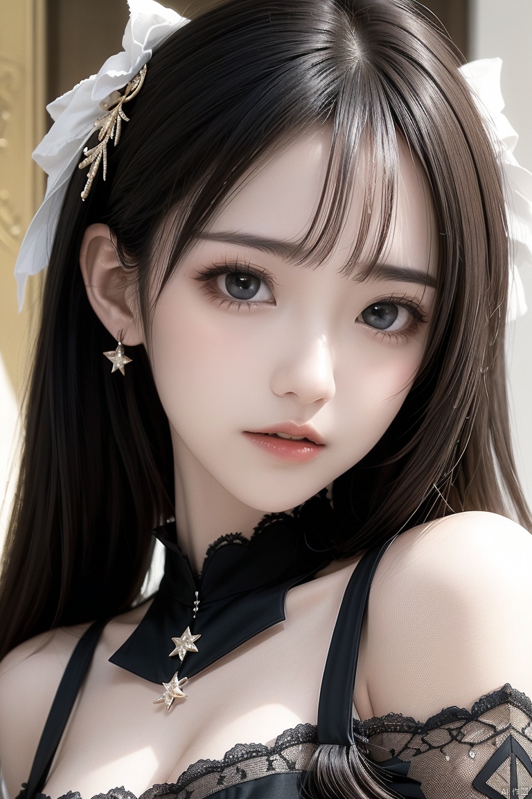  Senior,Laugh, dimples,1girl,Extreme close-up shot, fashion editorial style, bold and colorful patterns, striking model features, Chinese Peking Opera Eye Makeup, elaborate jewelry pieces,