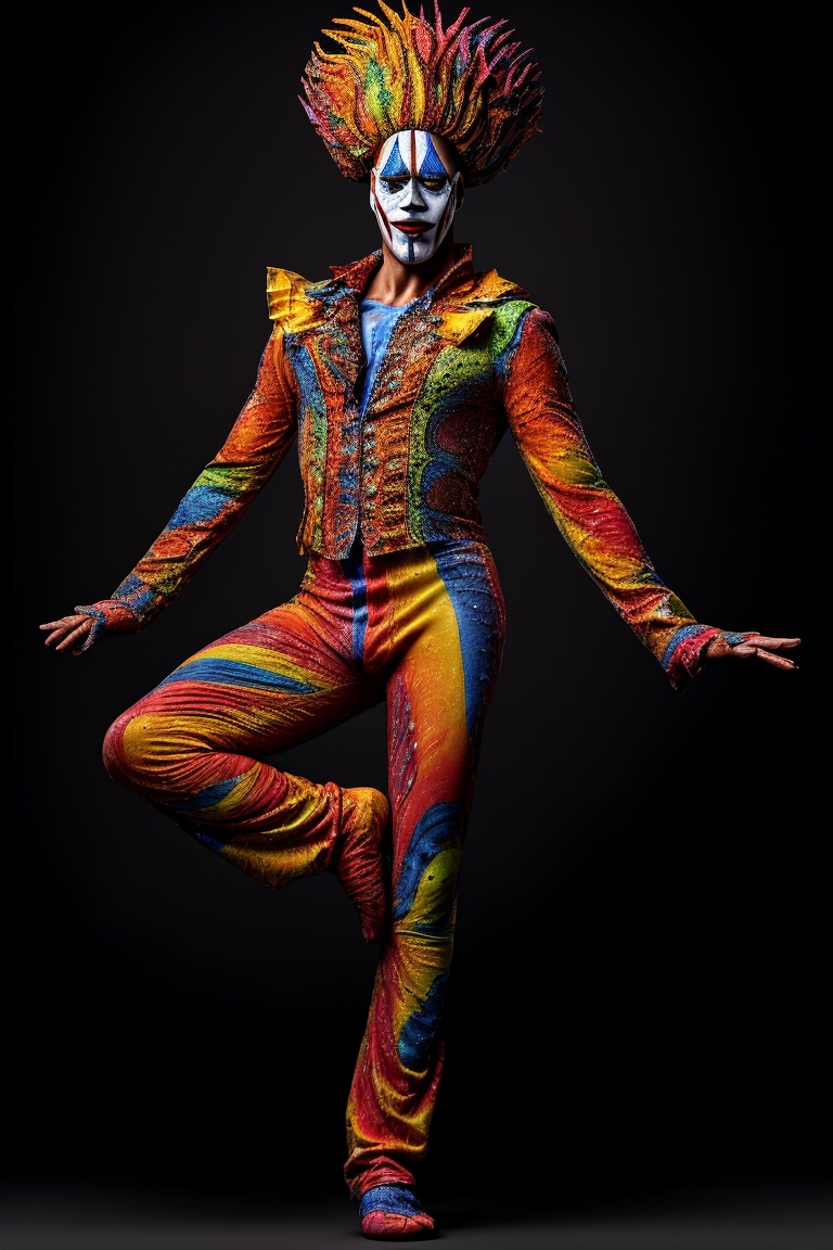 a clown was pose,  Realistic clown,  photorealistic on Tensor.Art